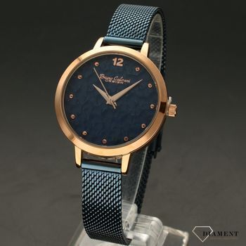 Zegarek damski BRUNO CALVANI BC2532 Niebieski. Zegarek damski Bruno Calvani w niebieskiej kolorystyce. Zegarek damski z niebieską tarczą. Świetny dodatek w postaci zegarka. Idealny pomysł na prezent (3).jpg